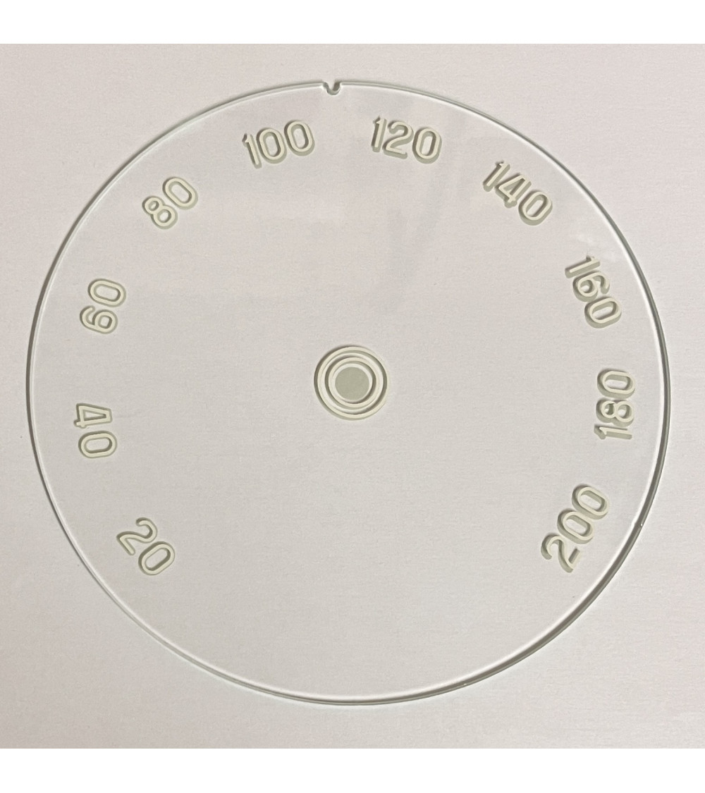 Verre de compteur pour Delage 200 km/h