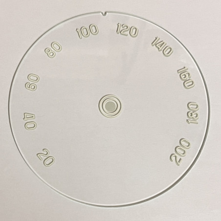 Verre de compteur pour Delage 200 km/h