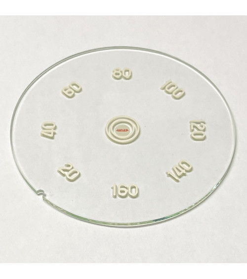 Verre sérigraphié JAEGER de manomètre FORD VEDETTE et PANHARD Junior indexation sur le 20