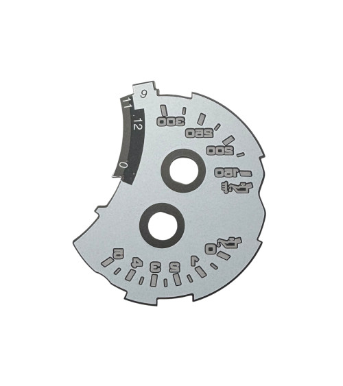 Macan fond jaune de manomètres température  et pression d'huile version anglaise