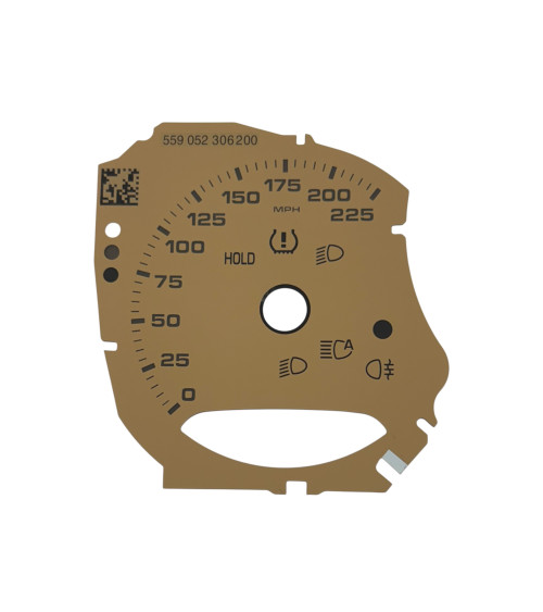 Fonds de compteur Porsche 991 beige 225 MPH