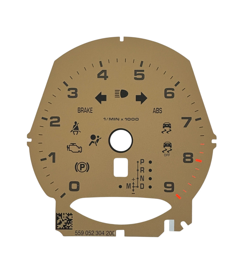 Cayman Porsche façade de compte-tours beige 9000 tours tiptronic version anglaise