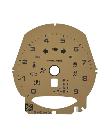 Cayman Porsche façade de compte-tours beige 9000 tours tiptronic version anglaise