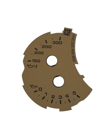 Macan fond beige de manomètres température  et pression d'huile version anglaise