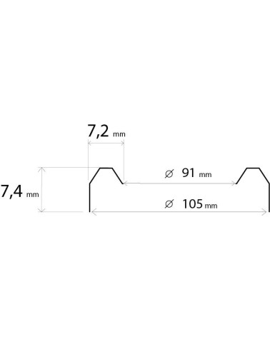 Cerclage chromé neuf pour compteur et compte-tours diamètre 100 mm JAEGER jupe courte
