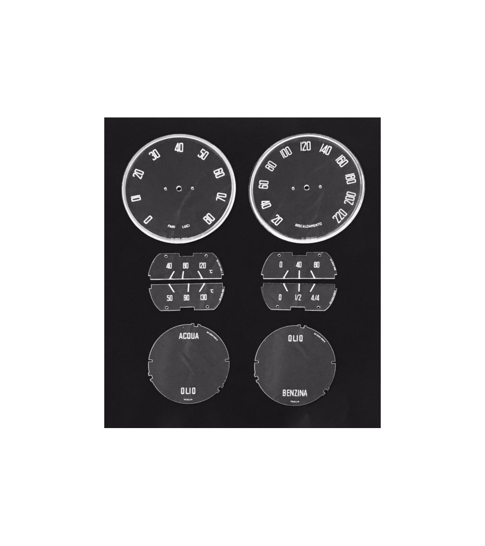 Allfa Roméo coupée Bertone 220 km/h kit vitres de compteur