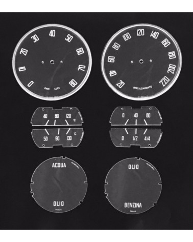 Allfa Roméo coupée Bertone 220 km/h kit vitres de compteur
