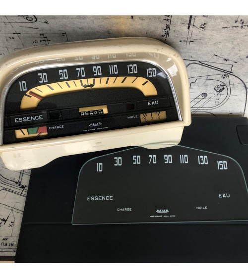 Compteur Dauphine 150 km/h avec manomètres