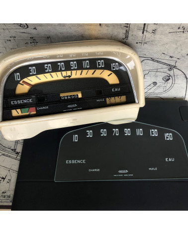 Compteur Dauphine 150 km/h avec manomètres