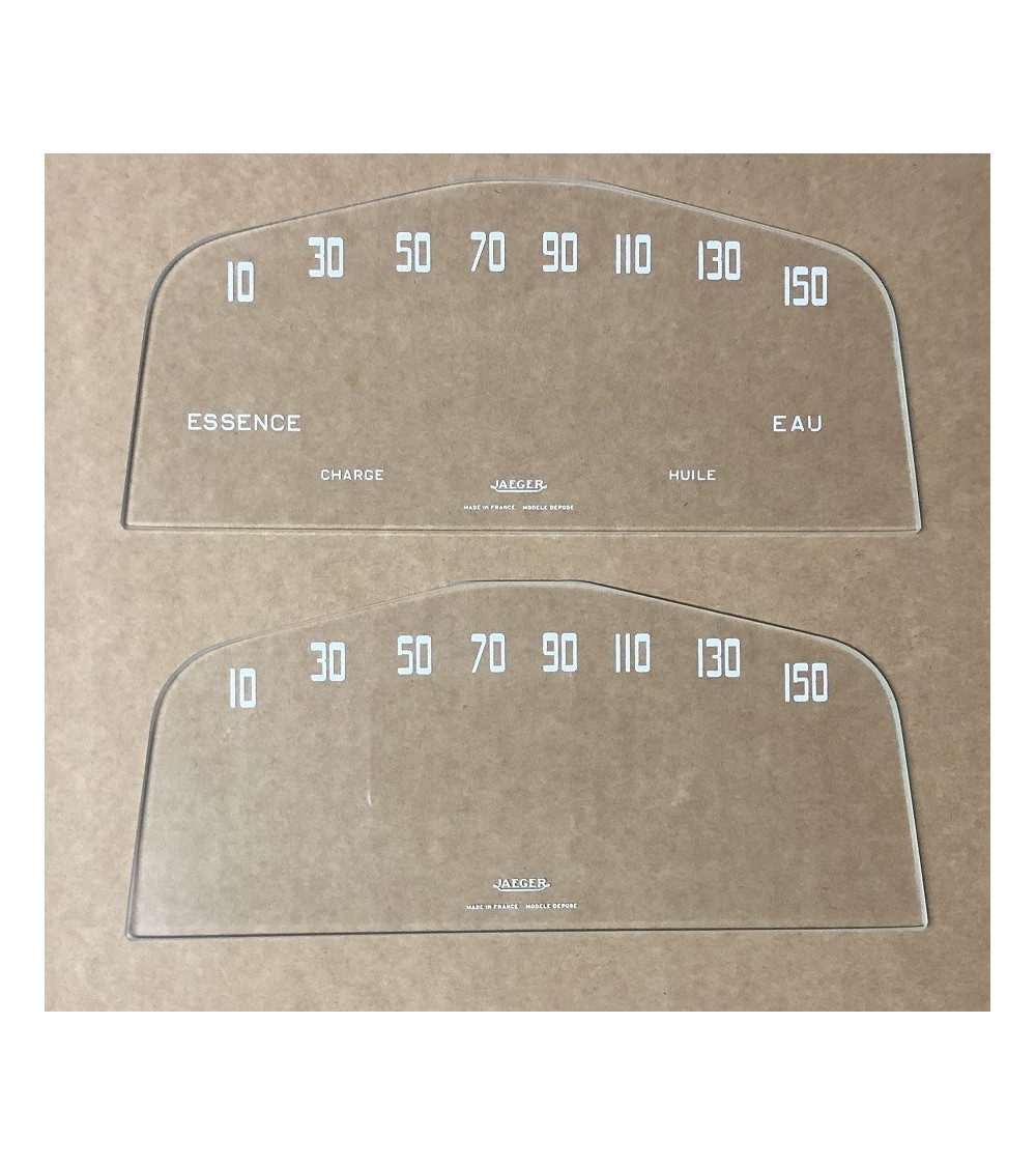 Verre neuf sérigraphié pour compteur de Renault Dauphine Gordini